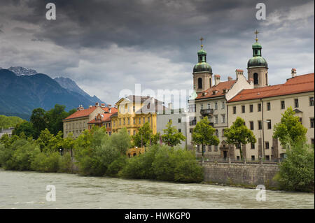 Riverside, Innsbruck, Tyrol, Autriche Banque D'Images