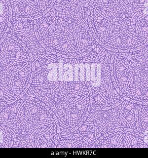 Hand drawn seamless pattern fleurs mandala Illustration de Vecteur