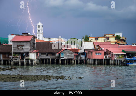 Tempête sur George Town Banque D'Images