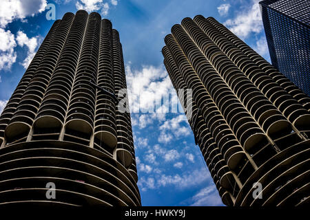 Marina City Towers à Chicago, Illinois Banque D'Images