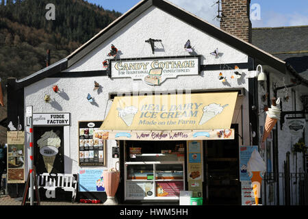 Ice Cream Shop Galles Llangollen Banque D'Images