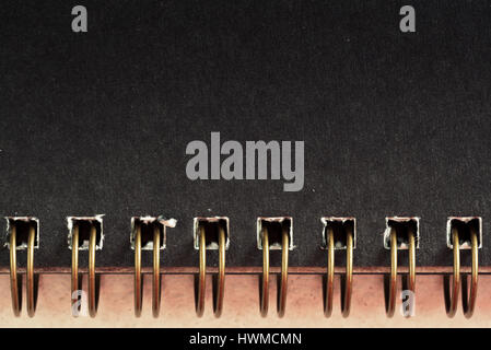 Carnet à spirales fond texturé papier couverture Banque D'Images