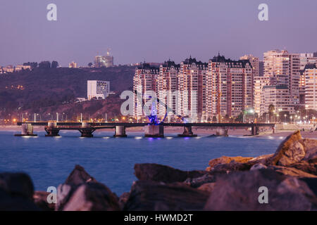 Muelle Vergara à Vina del Mar, Chili Banque D'Images