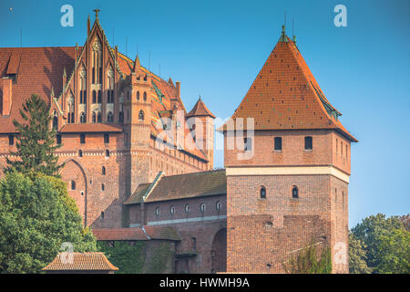 Château de Malbork en Pologne forteresse médiévale construite par l'Ordre Teutonique Banque D'Images