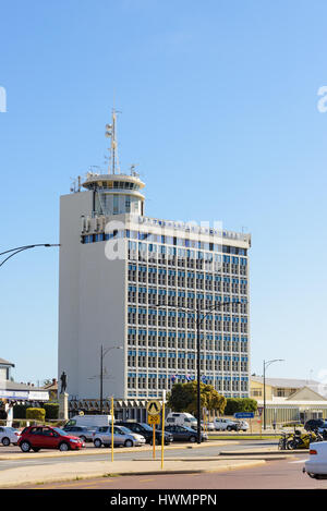 Fremantle, Australie - 10 décembre 2015 Tour du port de Fremantle. L'Administration de l'Autorité Portuaire de Fremantle et aire de stationnement à l'O'Connor Landin Banque D'Images