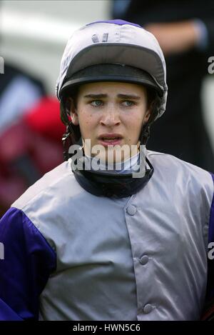 NICKY MACKAY JOCKEY HIPPODROME DE DONCASTER DONCASTER 12 Septembre 2002 Banque D'Images