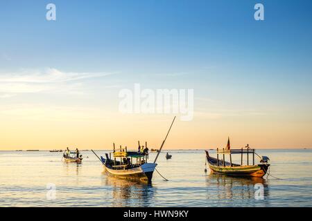 Myanmar (Birmanie), l'État de Rakhine (Arakan), ou quartier de Thandwe, plage de Ngapali Banque D'Images