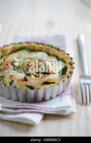 Tarte courgettes unique Banque D'Images