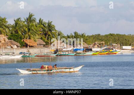 Philippines, Luzon, Sorsogon Province, village de pêcheurs, au large Donsol dans Banque D'Images