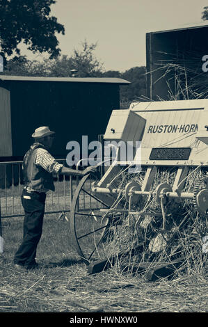 Démonstration de machines agricoles anciennes à la nouvelle forêt montrent hampshire uk Banque D'Images