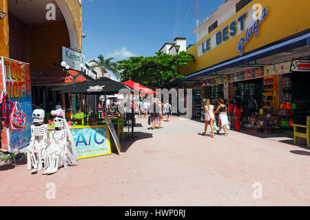 5, avenue de Playa del Carmen au Mexique Banque D'Images