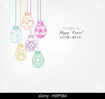 Les oeufs de pâques fleurs Illustration de Vecteur