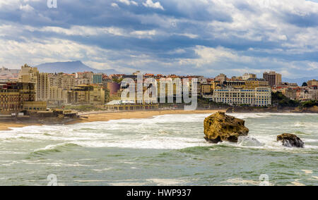 Vue de Biarritz - France, Aquitaine Banque D'Images