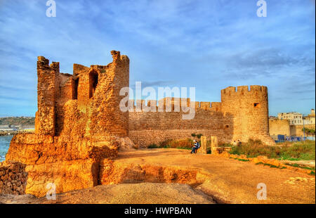 Dar-el-Bahar forteresse sur la côte atlantique de Safi, Maroc Banque D'Images