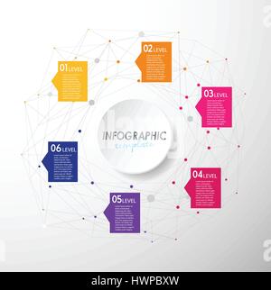 Modèle infographique colorés avec place pour votre propre texte - version light. Illustration de Vecteur