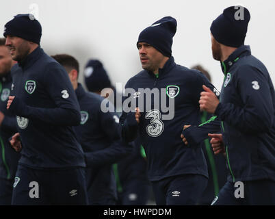 République d'Irlande est Jon Walters lors d'une séance de formation à l'initiative Centre de formation national, Dublin. Banque D'Images