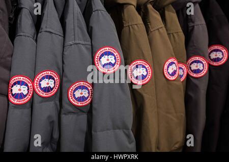 Markham, Ontario, Canada. Mar 19, 2017. Canada Goose au magasin à l'extérieur sur CF Markville à Markham (Ontario), le 19 mars 2017. Canada Goose lance un premier appel public à l'épargne de leurs actions à la Bourse de New York et à la Bourse de Toronto. Credit : Lars Hagberg/ZUMA/Alamy Fil Live News Banque D'Images