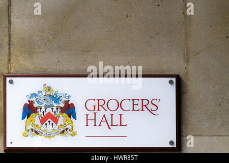 Grocers' Hall, City of London, en Angleterre. Banque D'Images