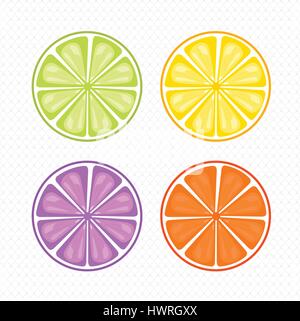 Ensemble d'agrumes Illustration de Vecteur