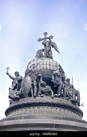 Novgorod La Grande, Monument millénaire de la Russie Banque D'Images