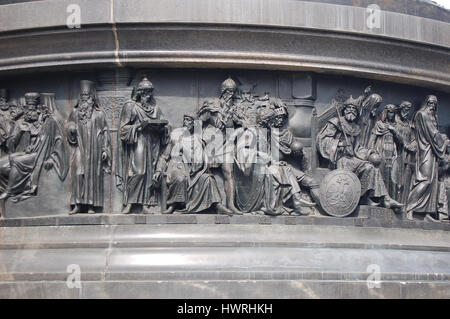 Novgorod La Grande, Monument millénaire de la Russie Banque D'Images