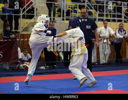 Kyokushin Karate Kid 2017 Championnat de Russie Banque D'Images