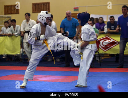 Kyokushin Karate Kid 2017 Championnat de Russie Banque D'Images