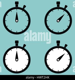 Stop Watch , deuxième compteur icon set. Illustration de Vecteur