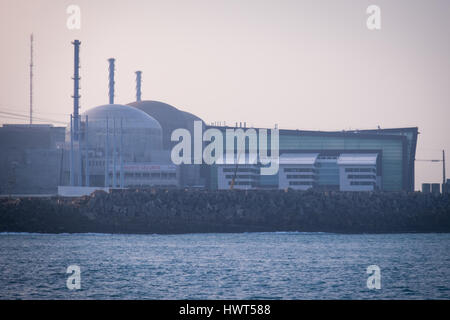 Centrale nucléaire de Flamanville Diélette, France. Banque D'Images