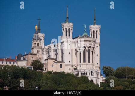 L'abside de la basilique notre dame de Fourvière dans le centre historique de Lyon Banque D'Images