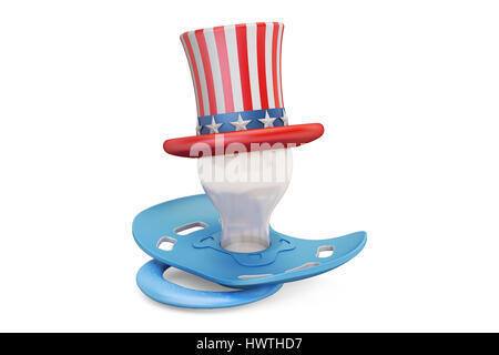 Concept de maternité américain, rendu 3D isolé sur fond blanc Banque D'Images