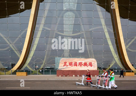 L'Aéroport International Changshui de Kunming, Yunnan, Chine Banque D'Images