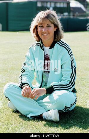 CHRIS EVERT de Wimbledon Wimbledon Londres Angleterre 23 Juin 1977 Banque D'Images