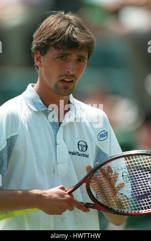 GORAN IVANISEVIC WIMBLEDON 06 Juillet 1995 Banque D'Images