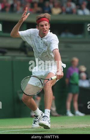 GREG RUSEDSKI WIMBLEDON 05 Juillet 1995 Banque D'Images