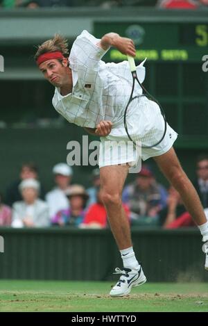 GREG RUSEDSKI WIMBLEDON 05 Juillet 1995 Banque D'Images