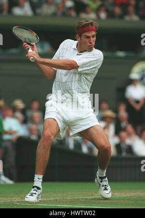 GREG RUSEDSKI WIMBLEDON 05 Juillet 1995 Banque D'Images