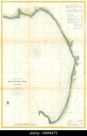 1857 côte des États-Unis Carte d'enquête de la baie de Monterey, Californie Geographicus usca 1857 MonterayBay Banque D'Images