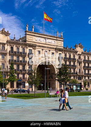 Banco de Santander, dans le centre de Santander Cantabrie au nord de l'Espagne Banque D'Images