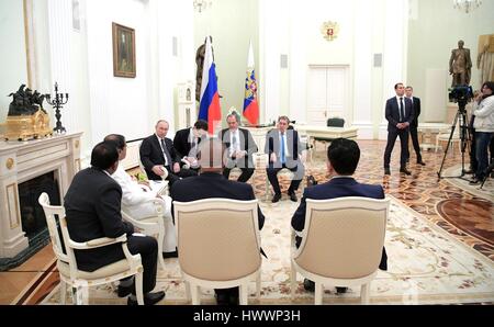 Moscou, Russie. 24Th Mar, 2017. Le président russe Vladimir Poutine lors d'une réunion bilatérale avec le président du Sri Lanka, Maithripala Sirisena au Kremlin, le 23 mars 2017 à Moscou, Russie. Credit : Planetpix/Alamy Live News Banque D'Images