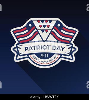 Insigne de la journée Patriot logo design. Vector illustration Illustration de Vecteur