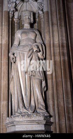 Statue de Philippa de Hainaut Chambres du Parlement Banque D'Images