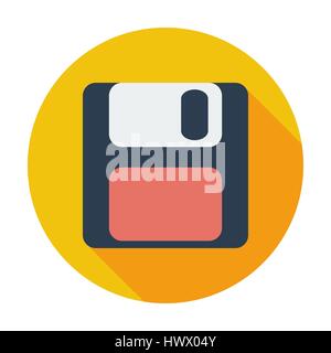 Disquette magnétique. L'icône de couleur unique. Vector illustration. Illustration de Vecteur