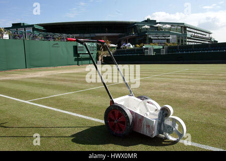 Marquage de la Cour de Wimbledon Wimbledon Wimbledon Londres 29 Juin 2002 Banque D'Images