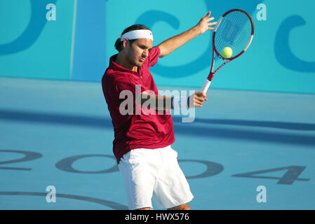 ROGER FEDERER SWIZERLAND Athènes Grèce 17 Août 2004 Banque D'Images