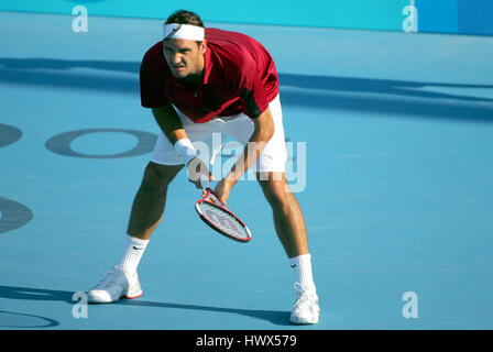 ROGER FEDERER SWIZERLAND Athènes Grèce 17 Août 2004 Banque D'Images