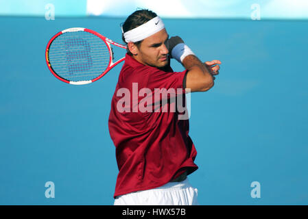 ROGER FEDERER SWIZERLAND Athènes Grèce 17 Août 2004 Banque D'Images