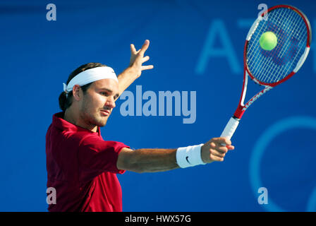 ROGER FEDERER SWIZERLAND Athènes Grèce 17 Août 2004 Banque D'Images