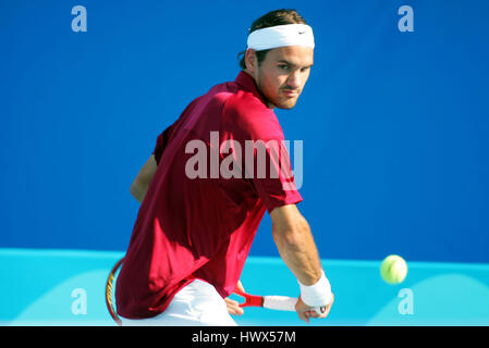 ROGER FEDERER SWIZERLAND Athènes Grèce 17 Août 2004 Banque D'Images