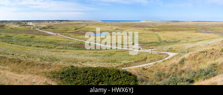 Panorama de la vallée des dunes du parc national de Slufter en frison occidental sur l'île de Wadden Texel, Hollande du Nord, Pays-Bas Banque D'Images